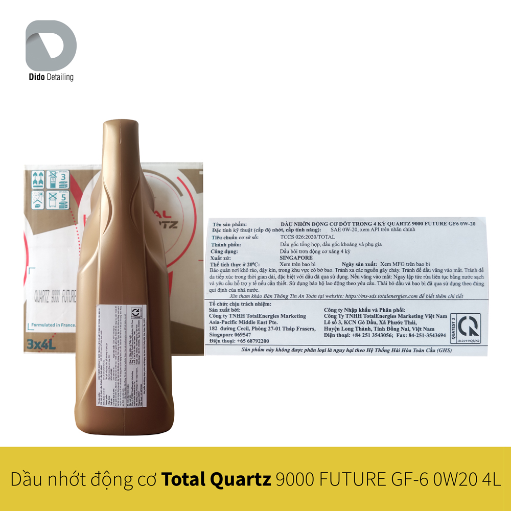 Dầu nhớt động cơ Total Quartz 9000 Future GF6 0W20 4L - MixASale