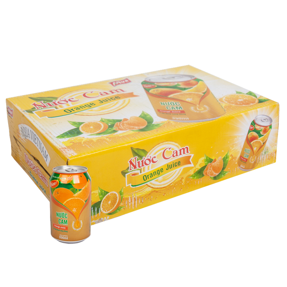Combo 2 lốc Nước Cam Aqua (12 lon x 330ml)