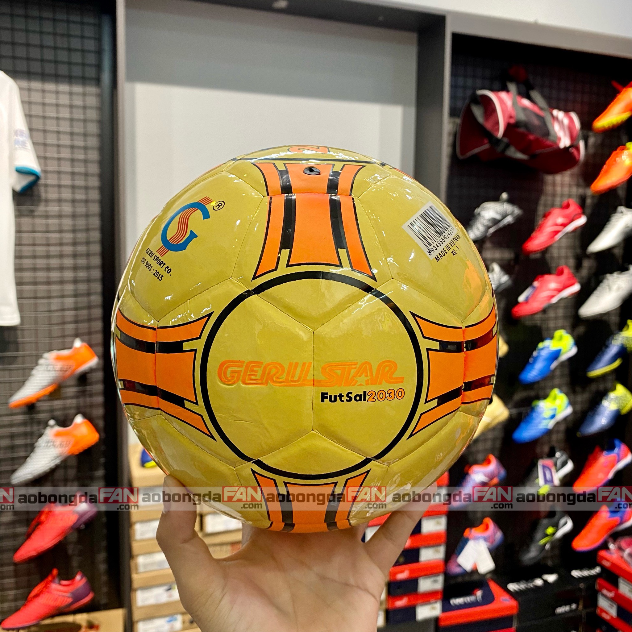 Quả Bóng đá Geru Star Futsal 2030 (Vàng-Xanh) Size Số 4