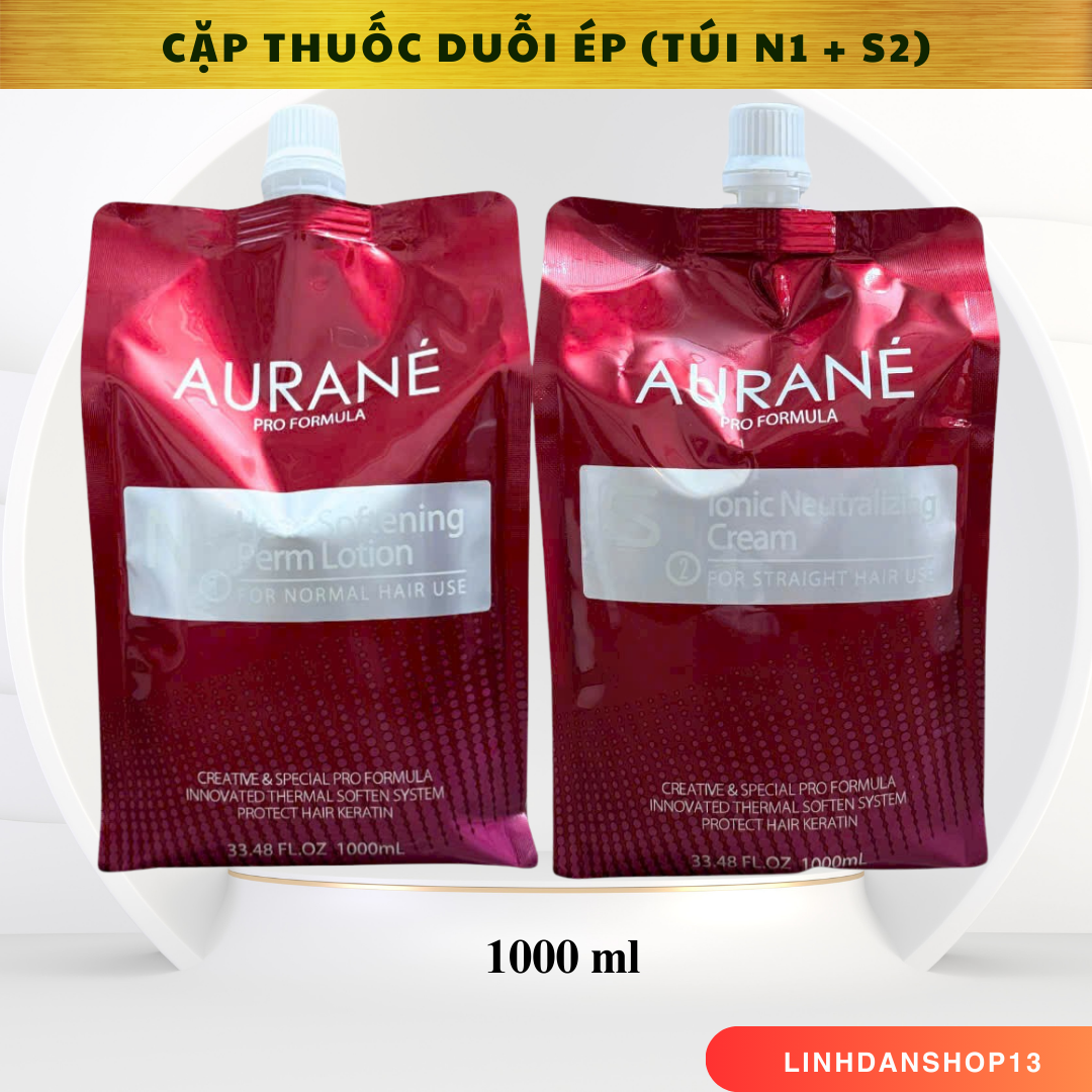 Cặp Uốn - Duỗi thơm phục hồi Tóc Aurane Pháp 1000ml (Chính Hãng)