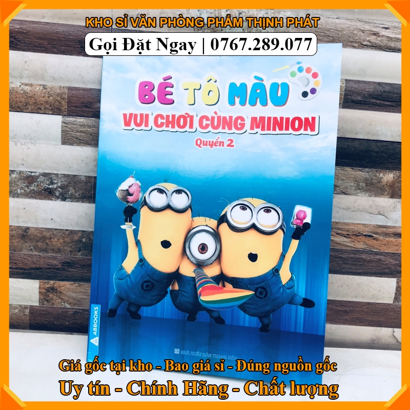BÉ TÔ MÀU MINION  4 QUYỂN
