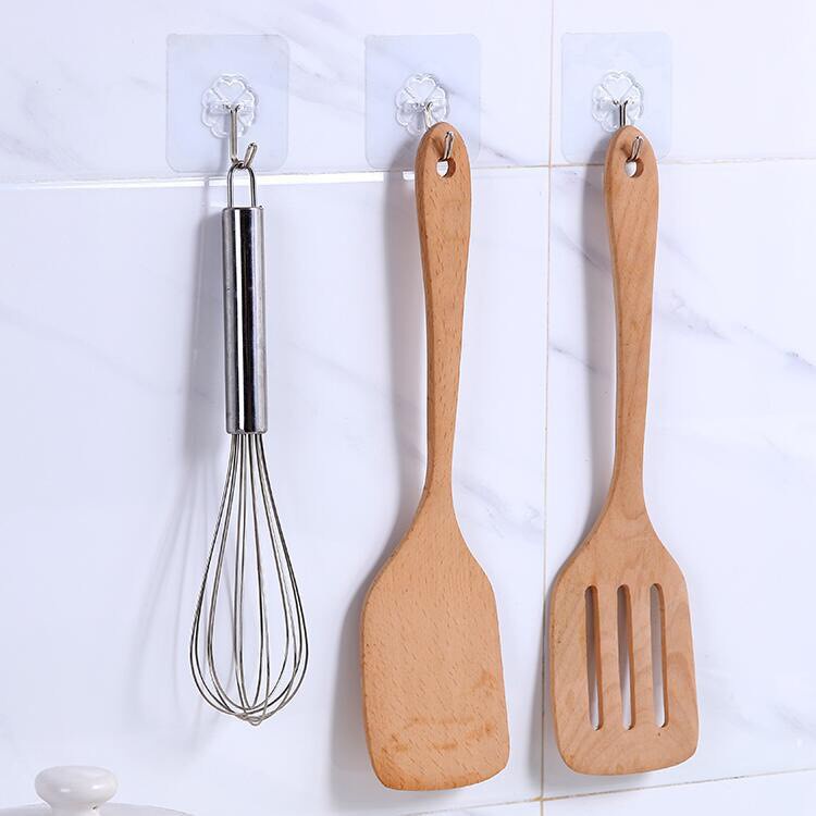 Set 10 Móc Dán Tường Chịu Lực Siêu Dính Trong Suốt