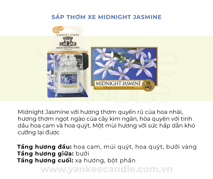 Sáp thơm xe Yankee Candle - Midnight Jasmine