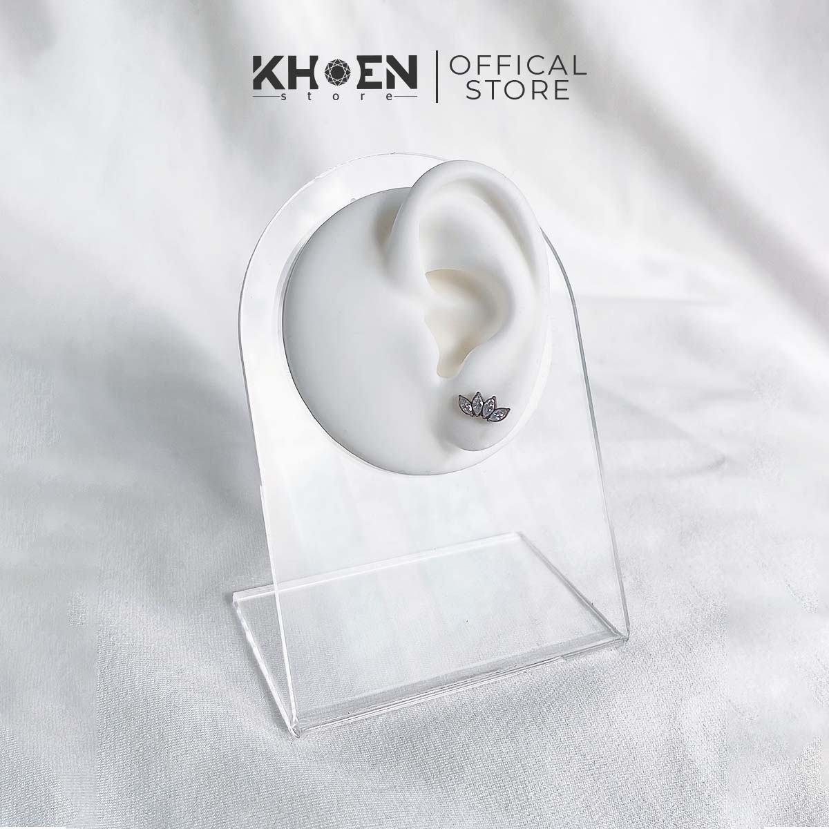 (1 Chiếc) Khuyên Đá 4 tia cánh - Titan - Khoen Store