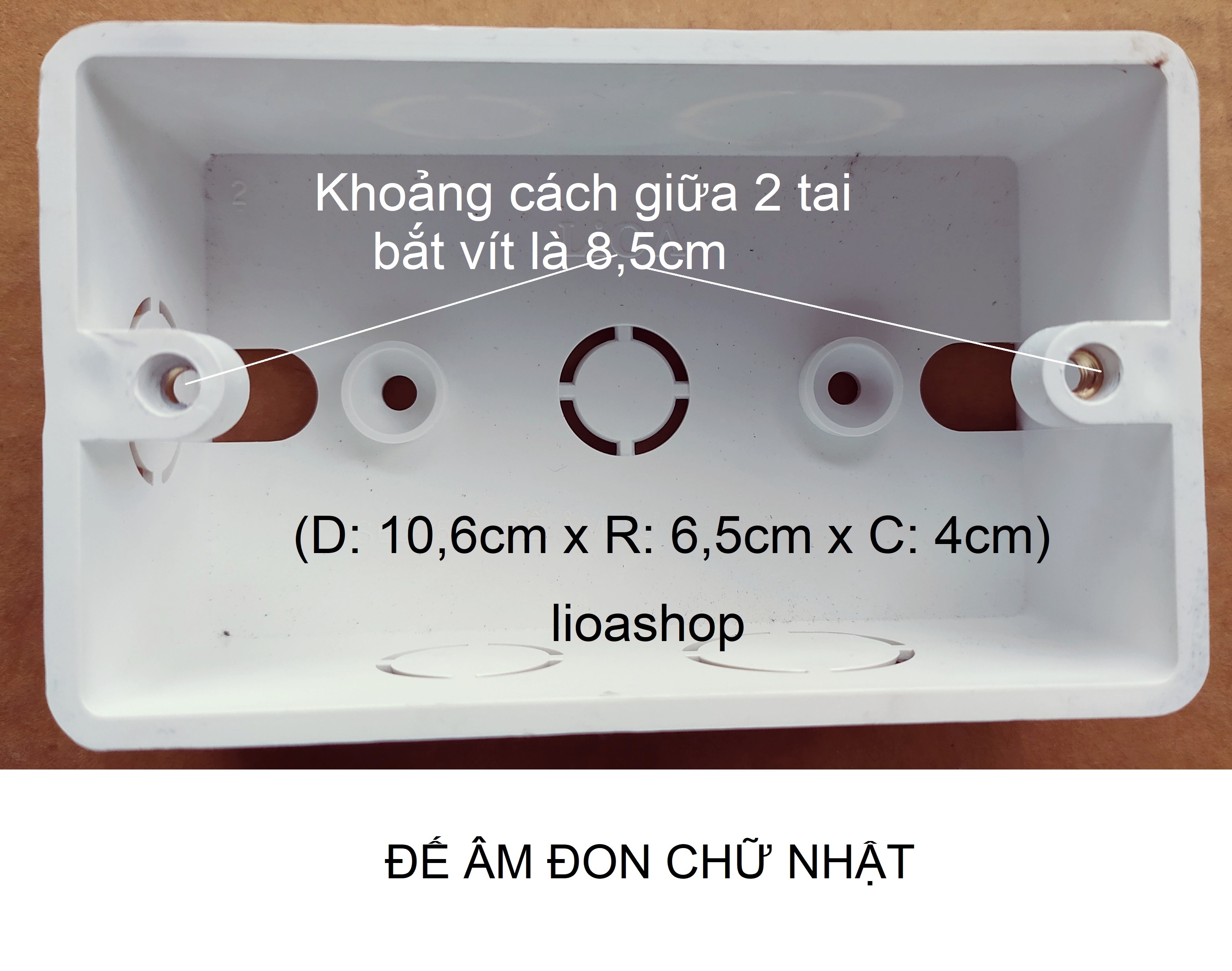 BỘ 5 ĐẾ ÂM ĐƠN  CHỮ NHẬT LiOA