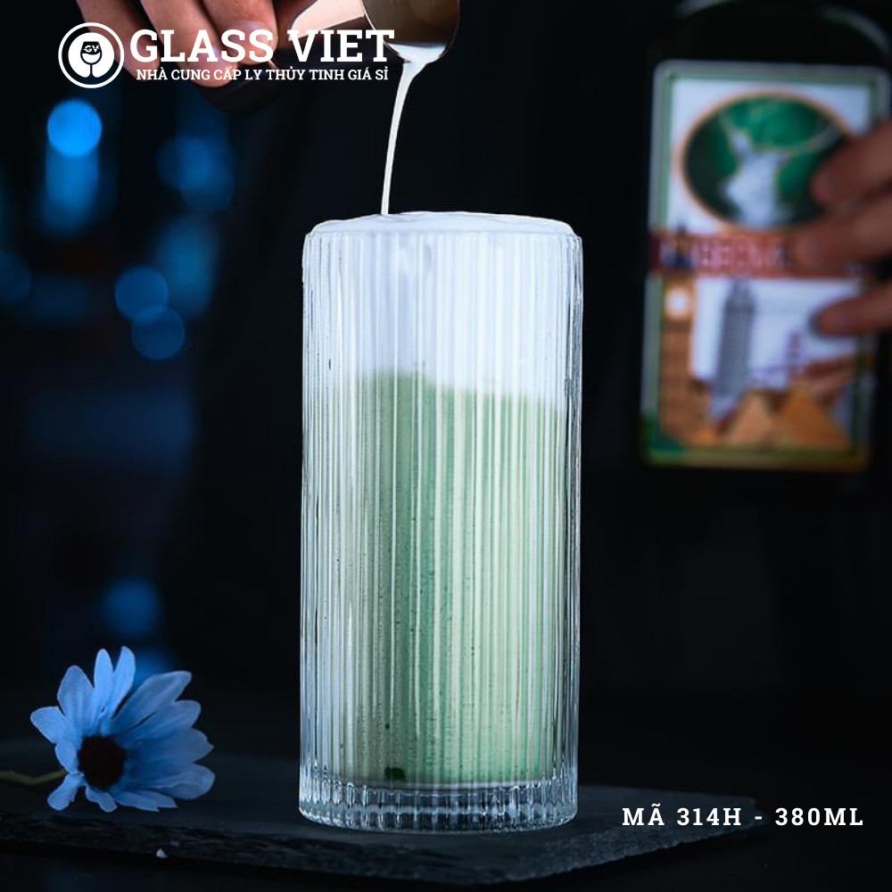 Ly thủy tinh trụ sọc đứng 380ml - 314h