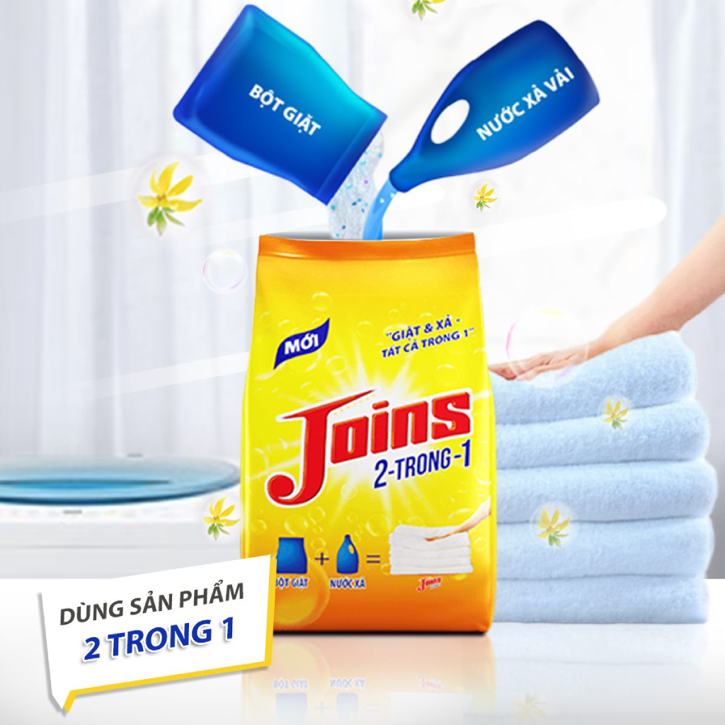 Bột Giặt & Xả 2 Trong 1 Joins 800g