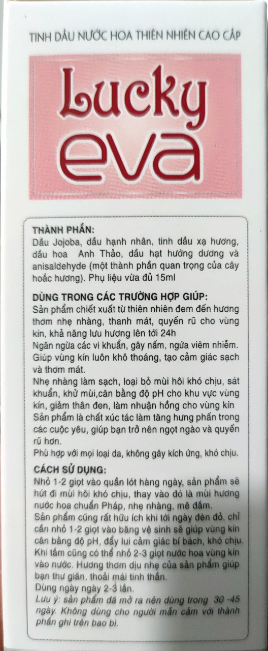 Tinh dầu nước hoa vùng kín Lucky Eva (Lọ 30ml)