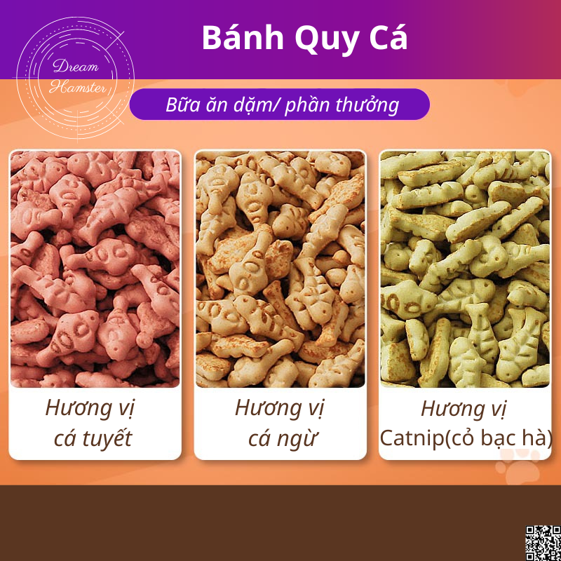 Bánh quy Gấu/Xương/Cá mài răng canxi cho hamster