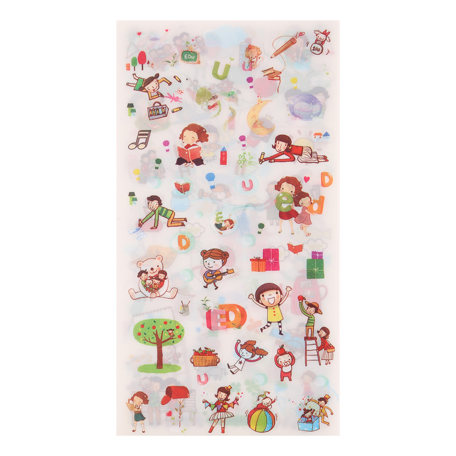 [HCM]Bộ 6 Tấm Sticker Dán Trang Trí - Happiness is a