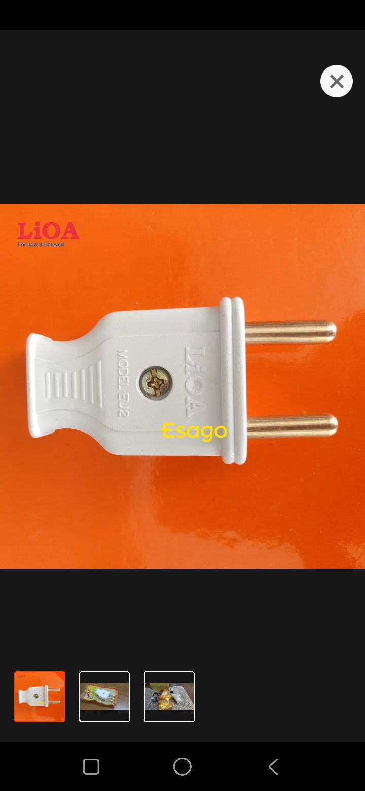 02 Phích Cắm Điện Lioa Chân Cắm Nhỏ Ø4