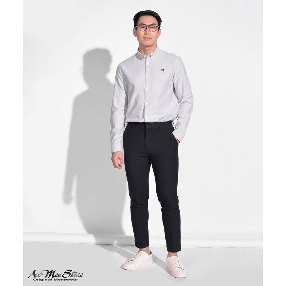 Áo sơ mi nam ROUTINE dài tay cổ bẻ cúc ve Form Fitted 110S20SHL018