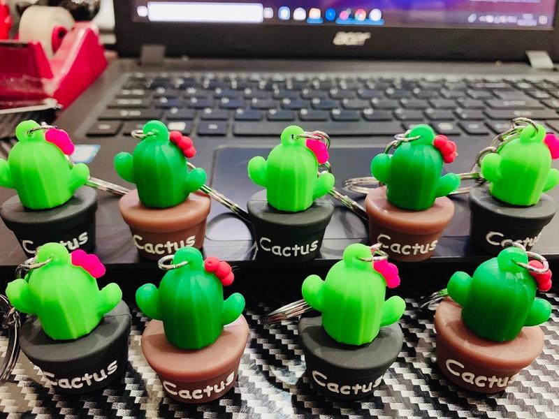 Móc Khóa Cactus Hình Xương Rồng