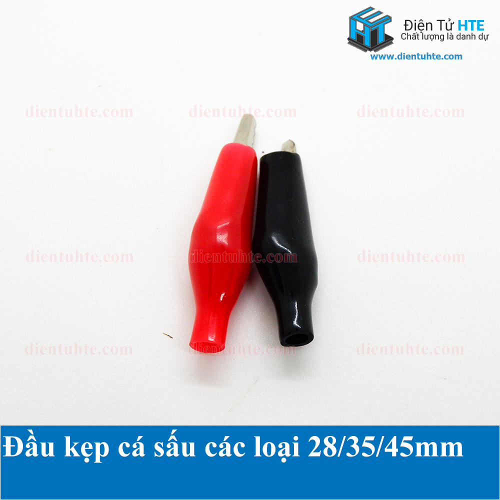 Combo 5 Cặp đầu kẹp cá sấu Đen + Đỏ