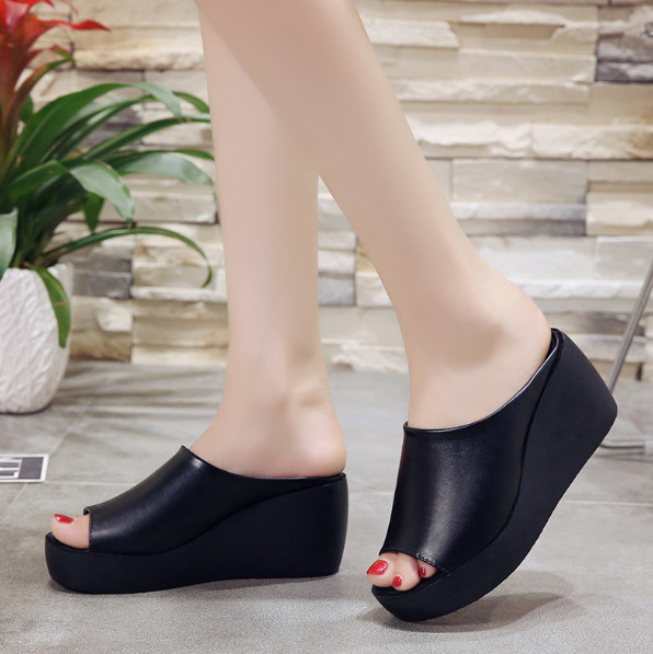 Dép đế xuồng quai da kiểu mới