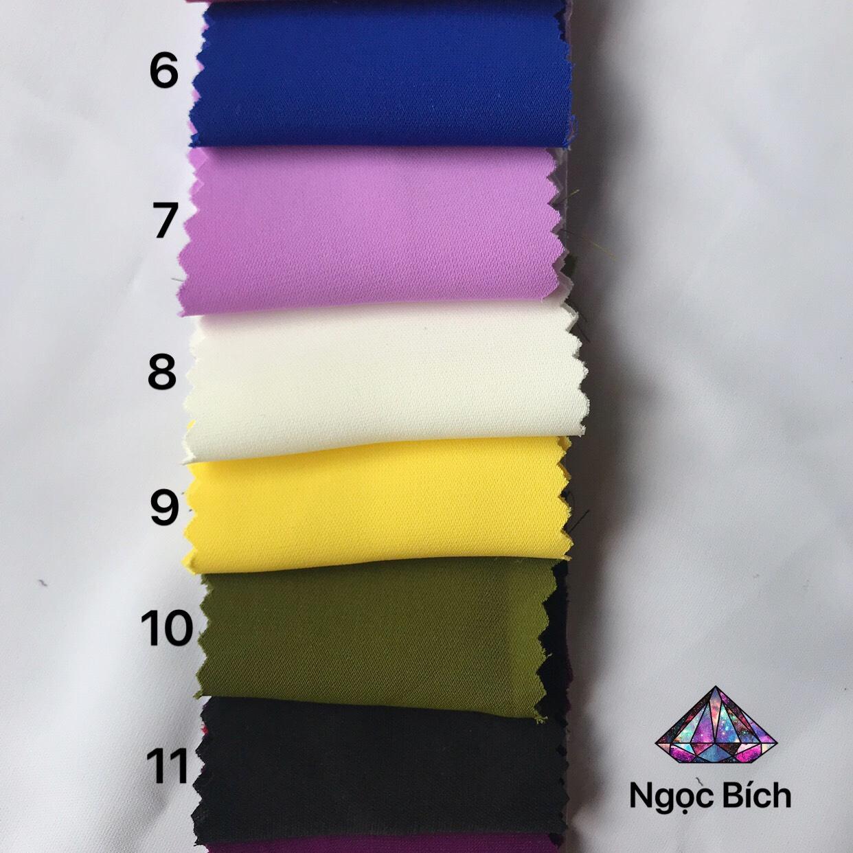 Vải lụa ngọc bích, đẹp, độc lạ (35 màu) MS650