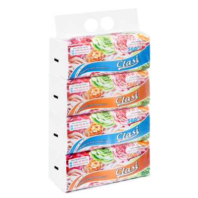 Giấy rút clasi hoa hồng 2 lớp