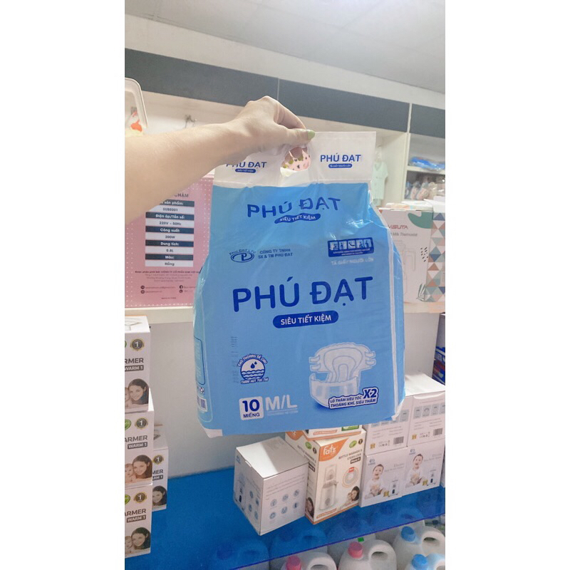 Tã Dán Người Lớn Bịch 10 Miếng Phú Đạt Size M/L