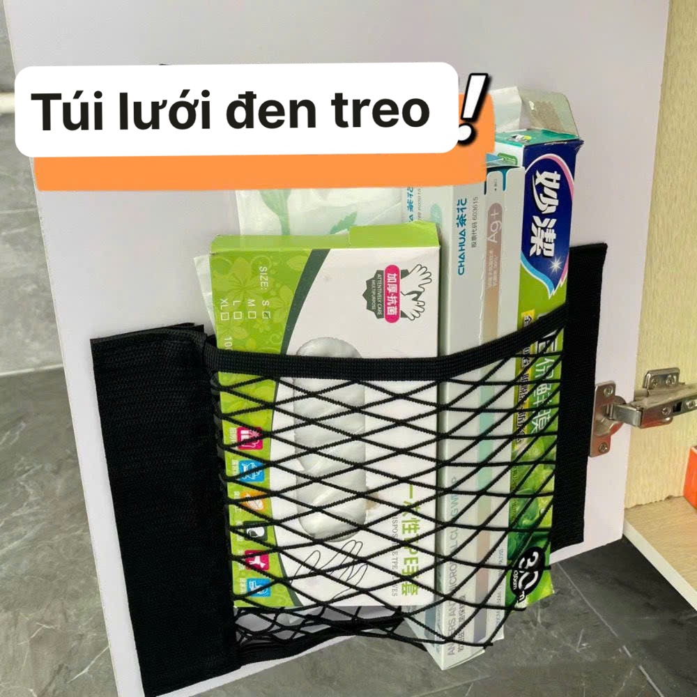 Túi Lưới Co Giãn MÀU ĐEN Đựng Đồ Đa Năng - Túi lưới đựng đồ trên xe ôtô, túi lưới, túi, túi lưới treo xe hơi, túi lưới treo nhà bếp, túi lưới đựng đồ dùng cá nhân, túi lưới treo xe oto, túi, túi mini, túi treo nhà tắm