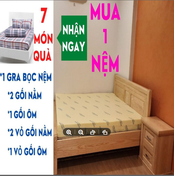 Nệm cao su non american 1m6x2mx QUÀ 7 MÓN CAO CẤP SANG TRỌNG-FREE SHIP MAX