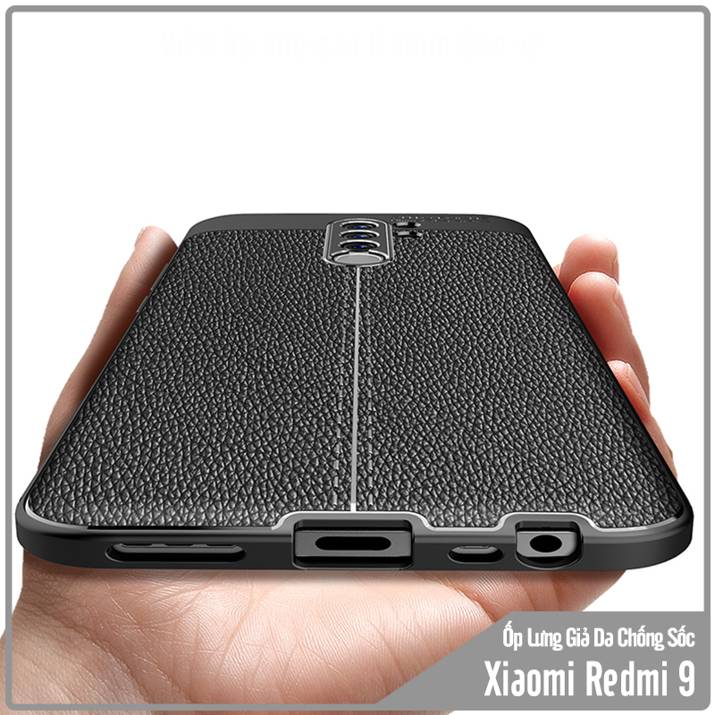Ốp lưng cho Xiaomi Redmi 9 Giả da chống sốc