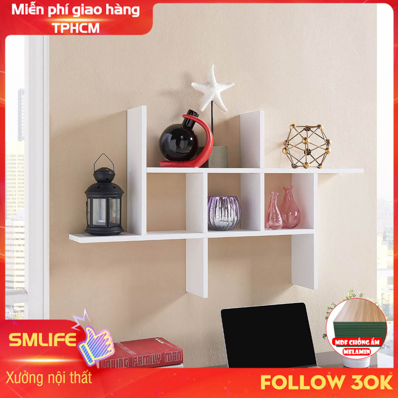 Kệ gỗ trang trí trưng bày hiện đại SMLIFE Willie
