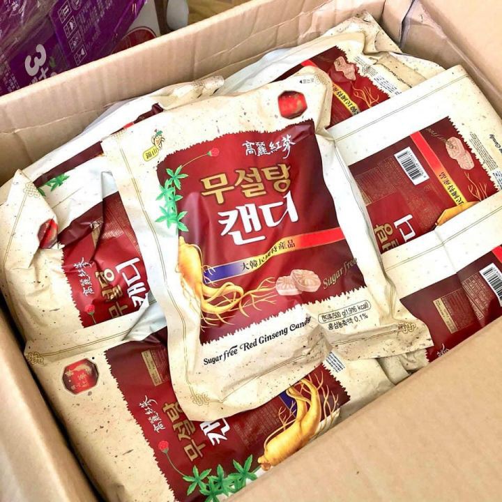 [HCM]Kẹo Hồng Sâm Không Đường Trắng Hàn Quốc 500g