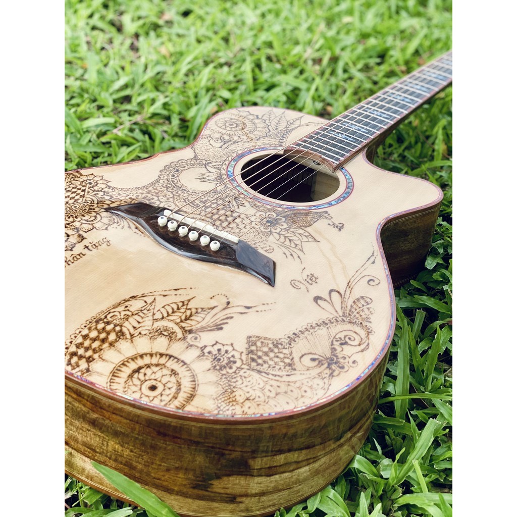 (Miễn Phí Ship) Đàn guitar acoustic ST-C200 - HÀNG CUSTOM