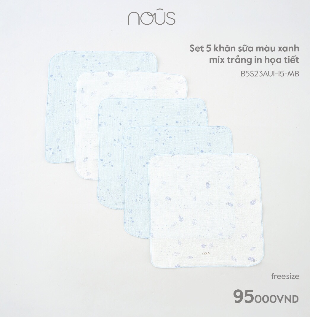 Nous - Set 5 khăn sữa Nous
