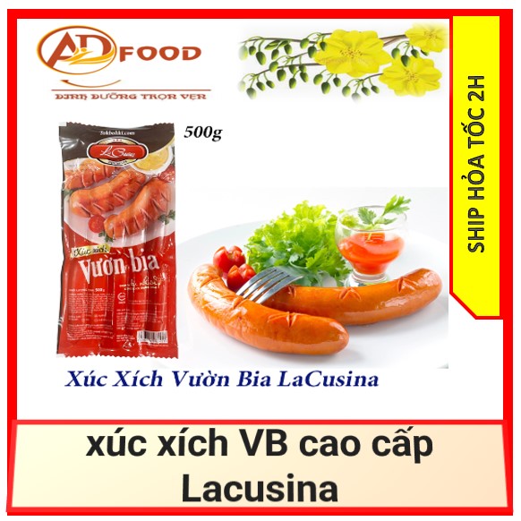 1kg xúc xích VB cao cấp Lacusina (2 gói)