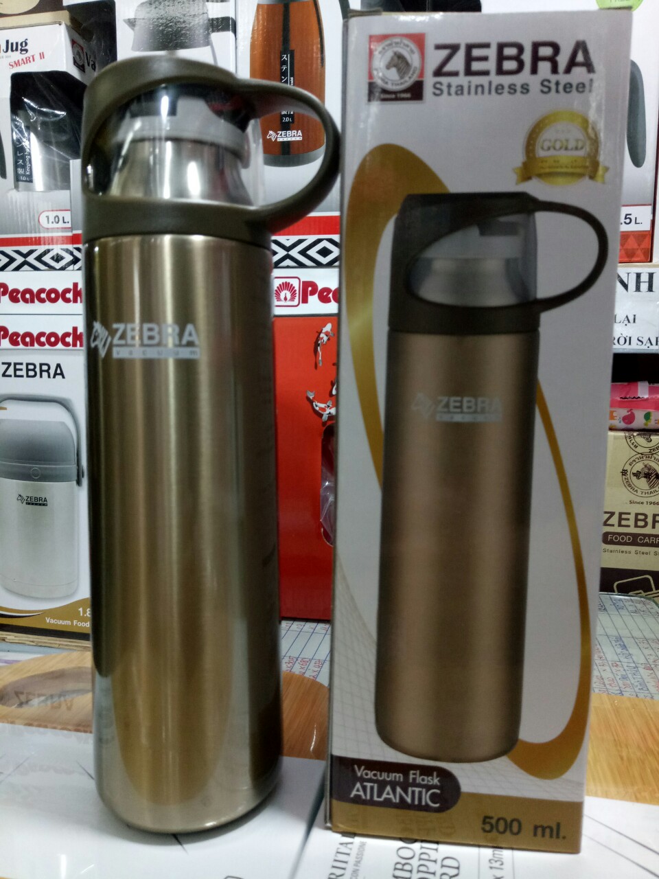 Bình giữ nhiệt Atlantic 500ml Gold - 112629 Zebra Thái Lan