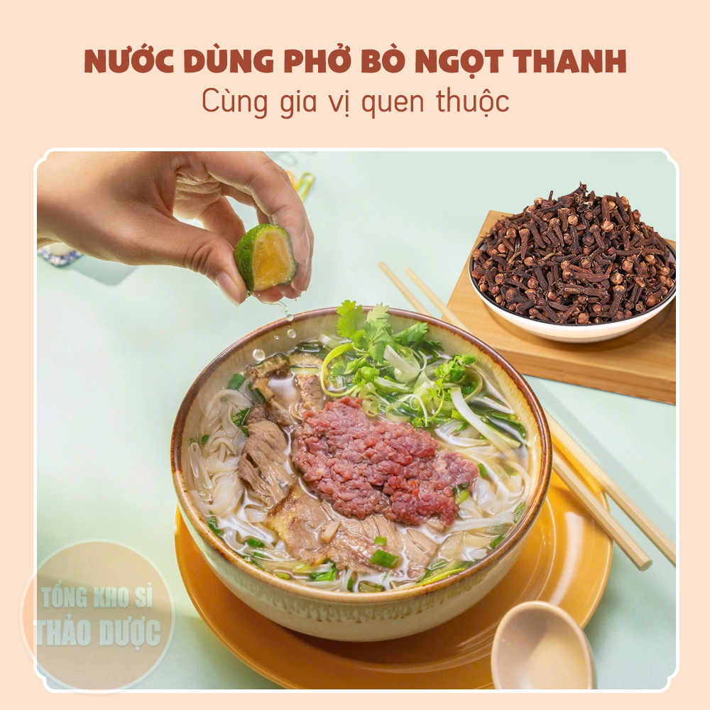 Nụ đinh hương 100g, đinh hương khô, nụ to, thơm, gia vị nấu phở, lẩu, mai quế lộ, xông nhà