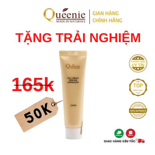 Gel Tẩy Tế Bào Chết Trắng Da. Bổ Sung Collagen Queenie, Sản Phẩm Trải Nghiệm 20ml – Mỹ Phẩm Hàn Quốc