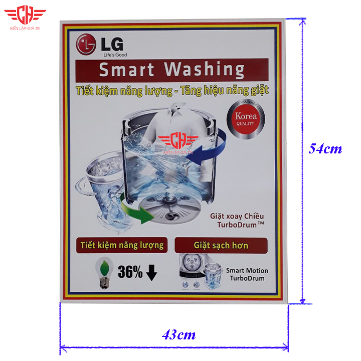 Tem  dán máy giặt LG mẫu 1