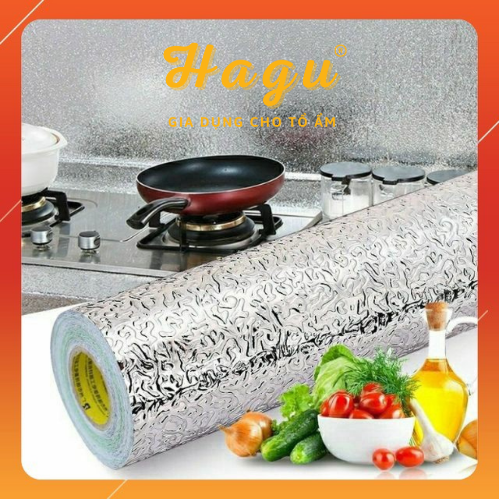 Cuộn Giấy Bạc Dán Bếp Chống Thấm, Chống Cháy Hagu [3Mx60CM]
