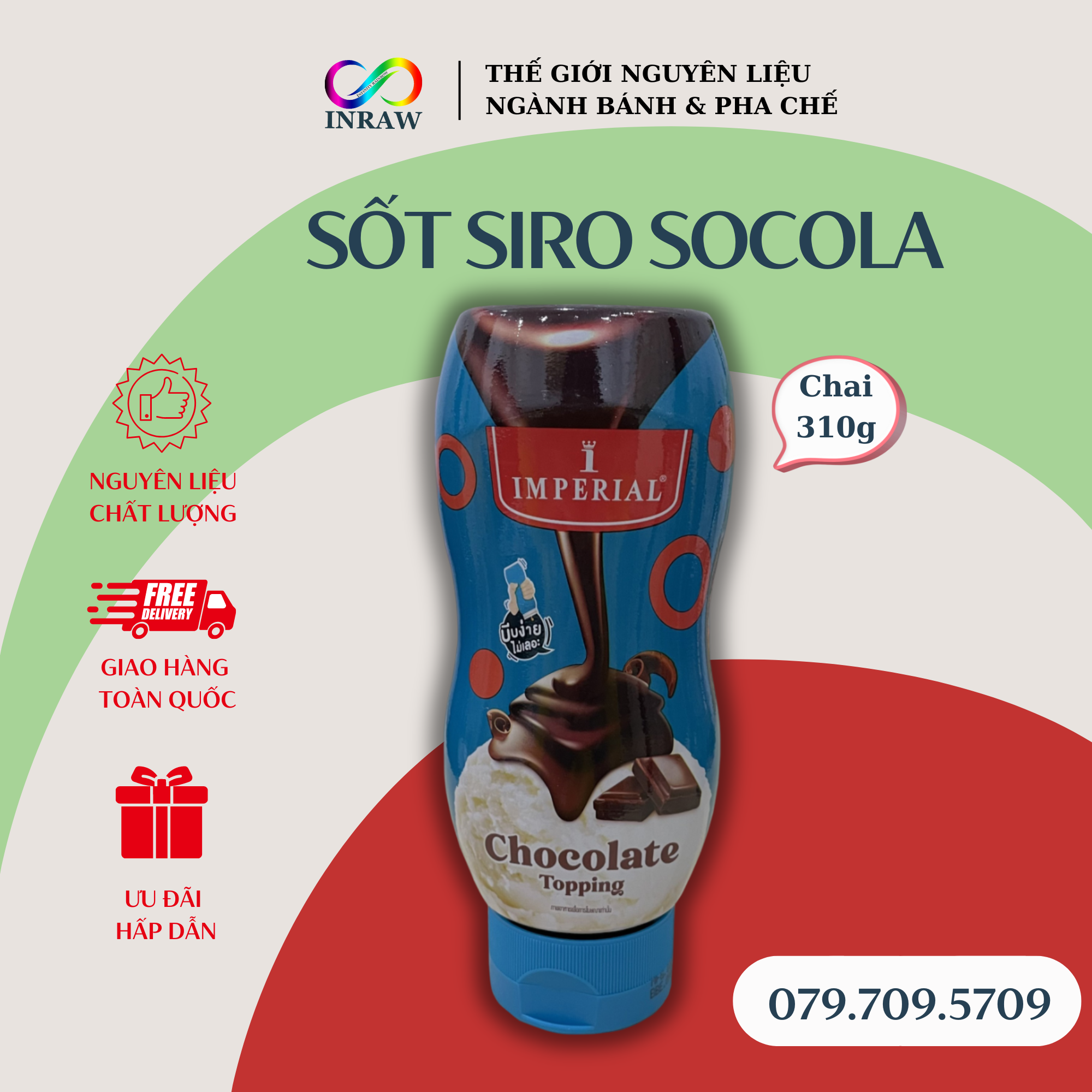 Sốt Siro Socola Imperial Chai 310g