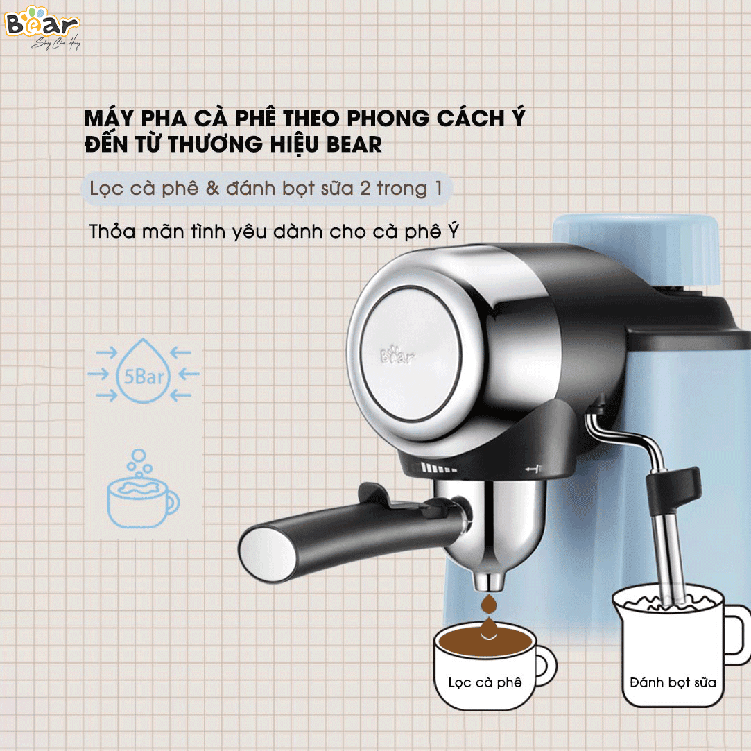 Máy pha cà phê tự động Bear CF-B02V1, Phiên bản quốc tế