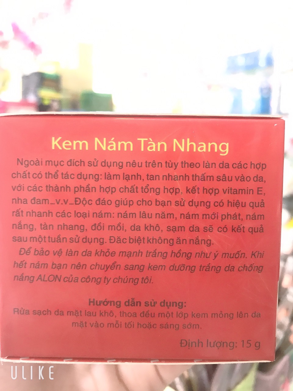 [chuẩn hàng cty 100%] kem ALON nám -tàn nhang-trắng da 15g