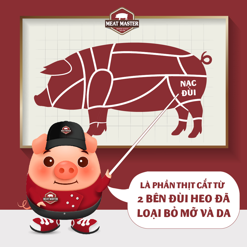 Thịt đùi heo Meat Master (400 G) - Thịt heo mát ngon, mềm mọng, ngọt thịt