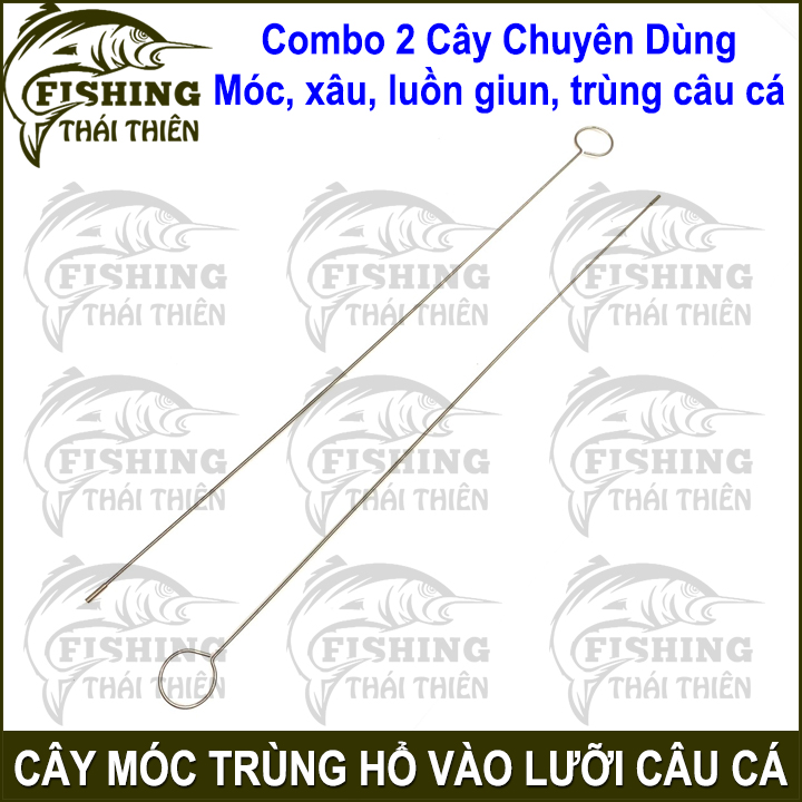 [HCM]Combo 2 Cây Móc Trùng Hổ Giun Vào Lưỡi Câu Cá