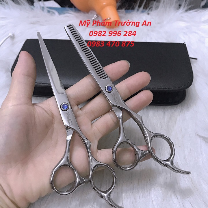 Bộ kéo cắt tóc Nhật Bản cao cấp Tony&guy[mua bộ kéo tặng kèm một bao da ]
