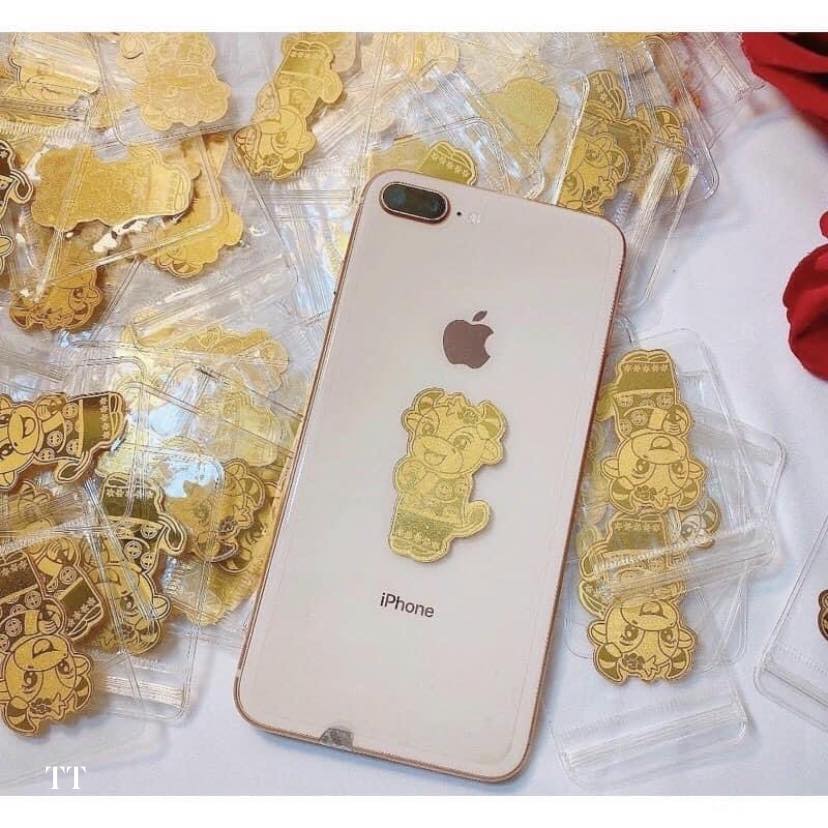 (XẢ KHO) SÉT 2 MIẾNG DÁN ĐIỆN THOẠI TRÂU VÀNG THẦN TÀI MAY MẮN DỊP NĂM MỚI MIẾNG DÁN TRÂU VÀNG NĂM MỚI BÌNH AN
