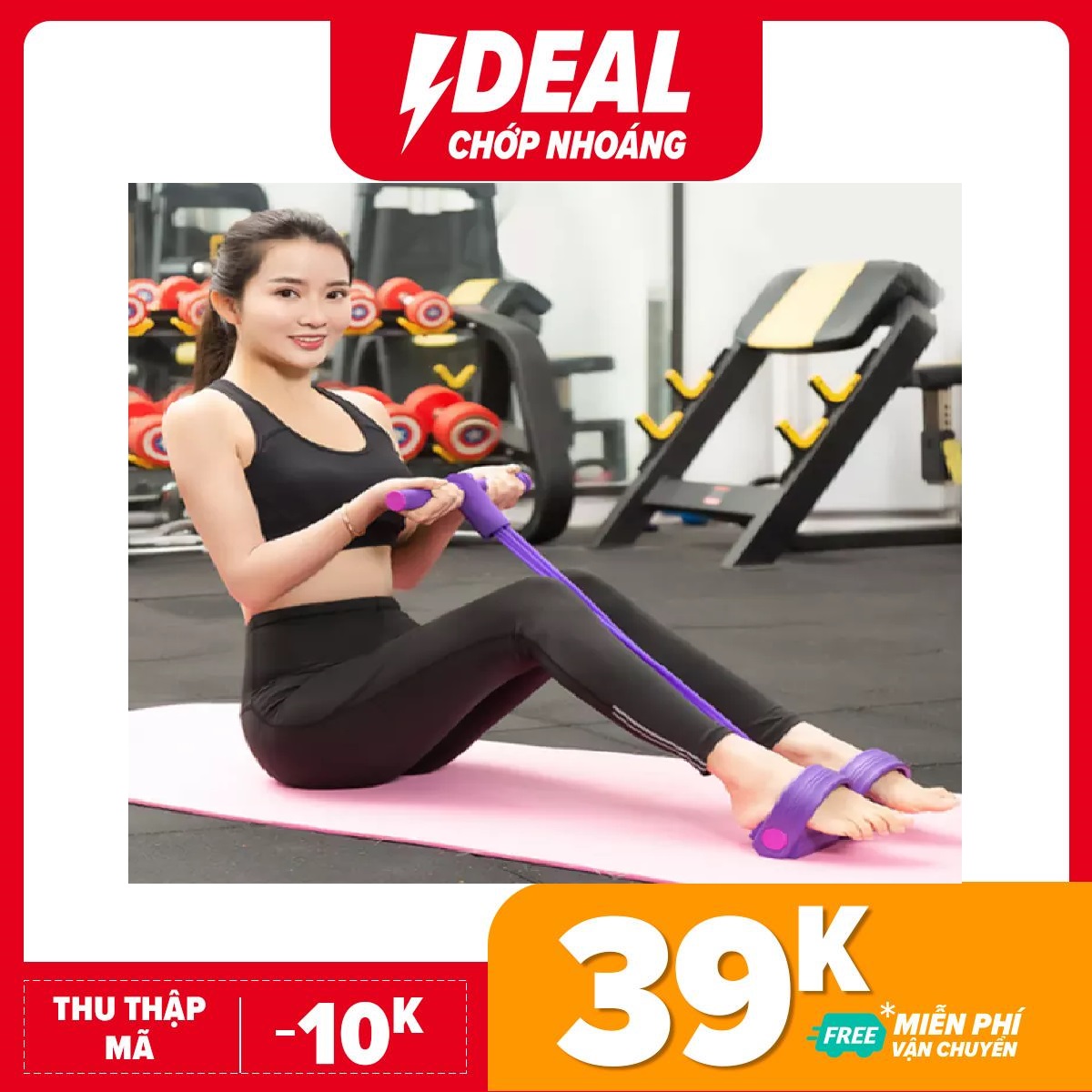 Bán đồ tập thể dục - Dây co giãn tập gym Dây kéo tập thể dục lò xo đa năng Tummy Trimmernhỏ gọntiện lợi - BH UY TÍN 1 ĐỔI 1.