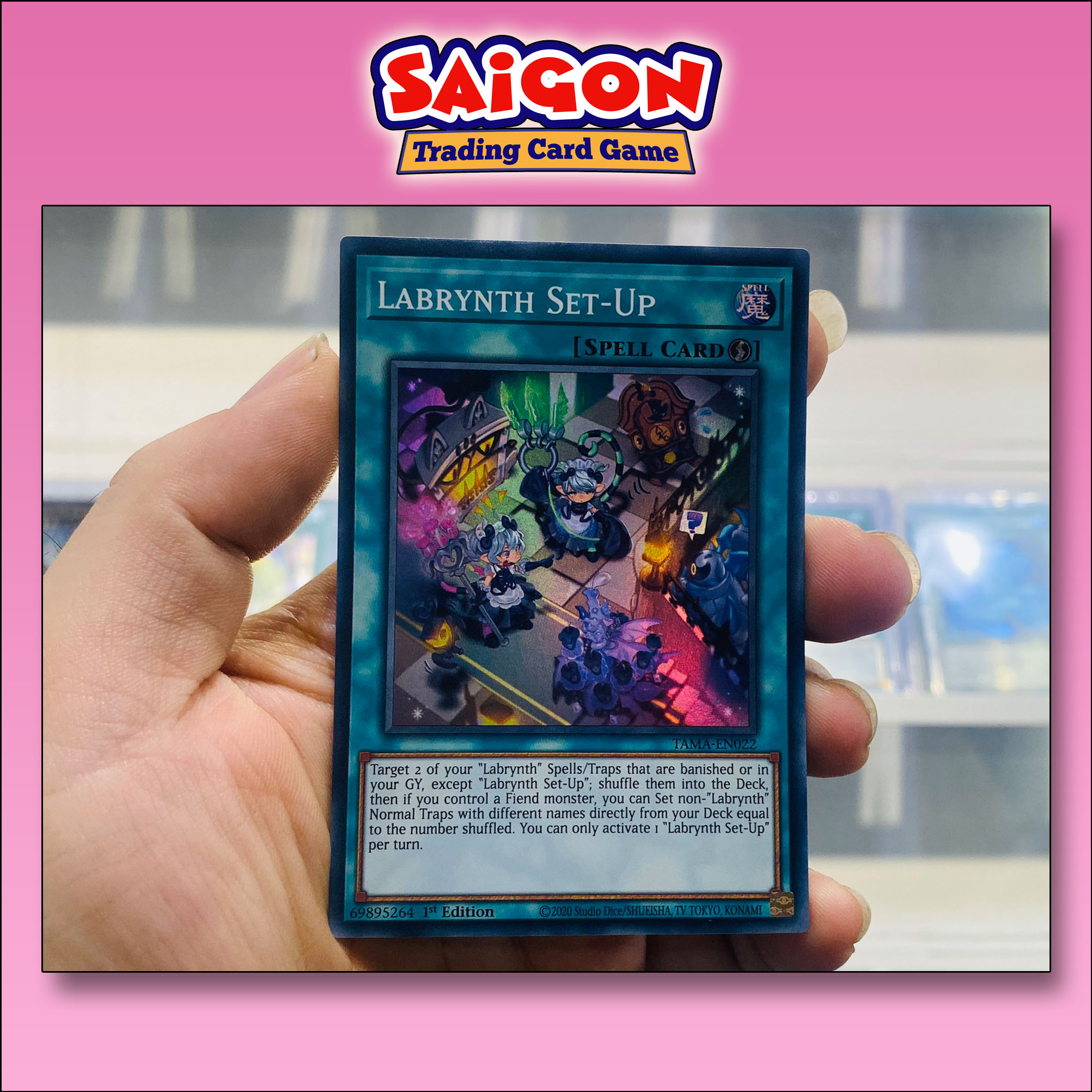 Thẻ bài yugioh mã tama-en022 - labrynth set-up - super rare - 1st edition