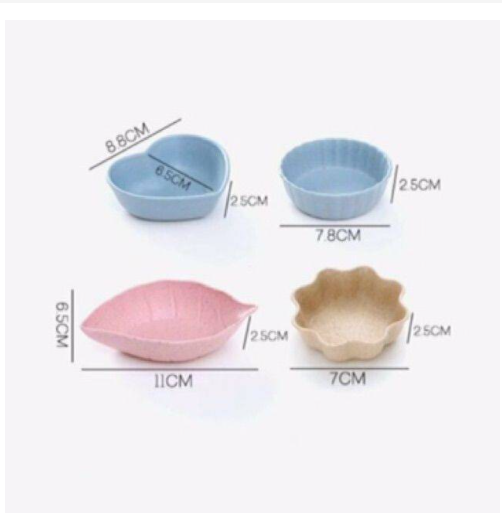 Bát lúa mạch kiểu Nhật mini hình hoa lá xinh xắn dễ thương