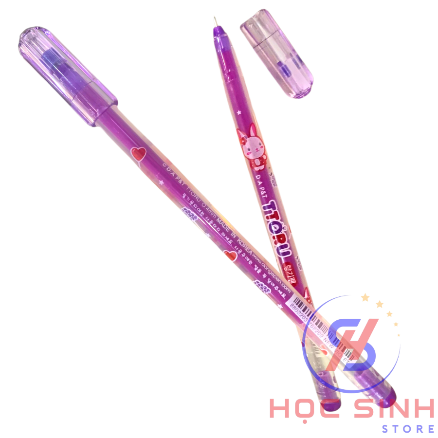 Hộp 12 Cây Bút Gel TTORU Hàn Quốc (Mực Xanh, Tím, Đỏ, Đen)