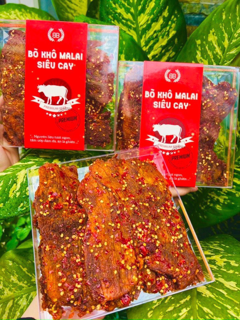 KHÔ BÒ MIẾNG MALAI SIÊU CAY 🐮🚫500gr