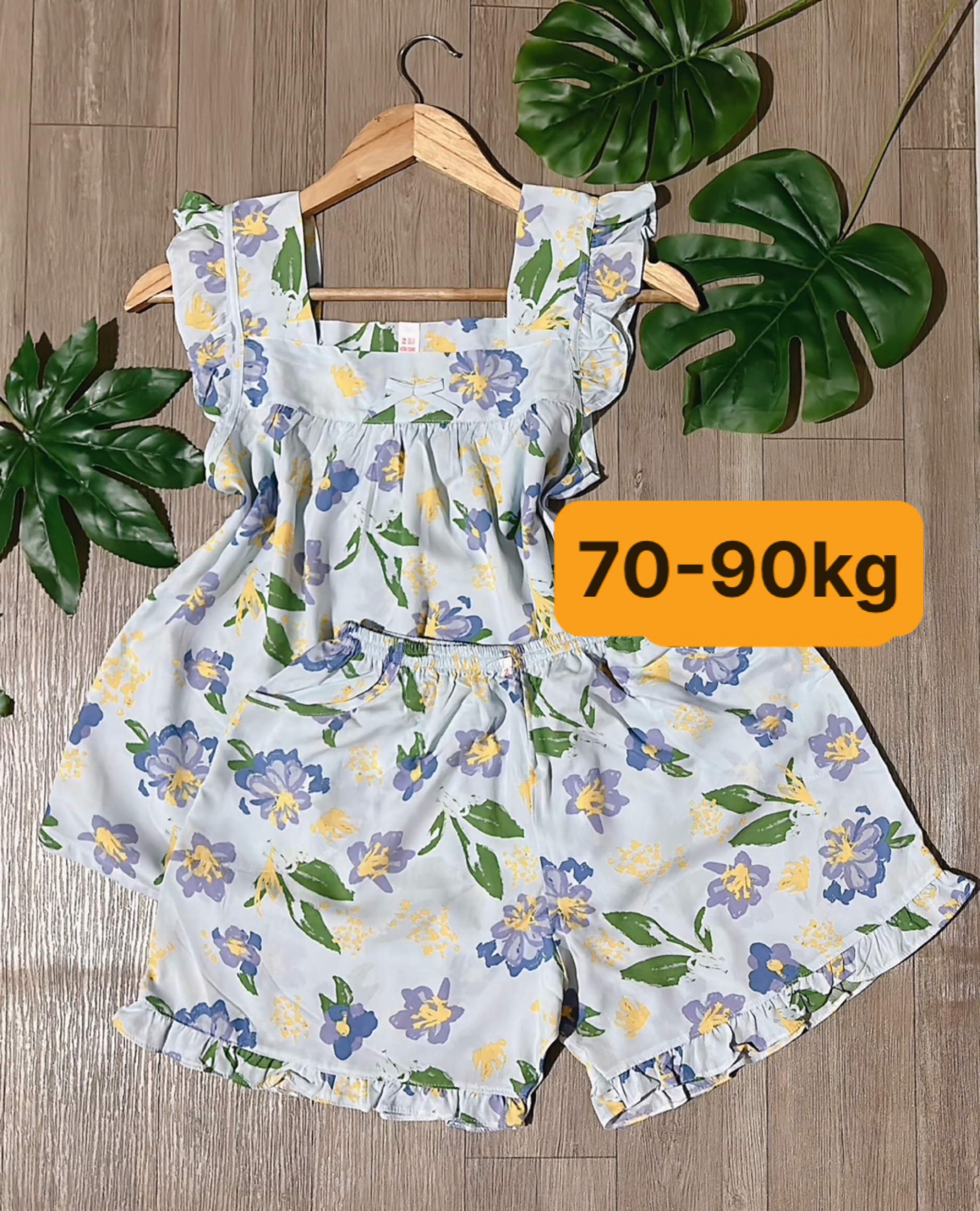 [HCM] (63-90kg, tùy mẫu) Đồ bộ bigsize đùi tole/lanh. Hongduyen2188.