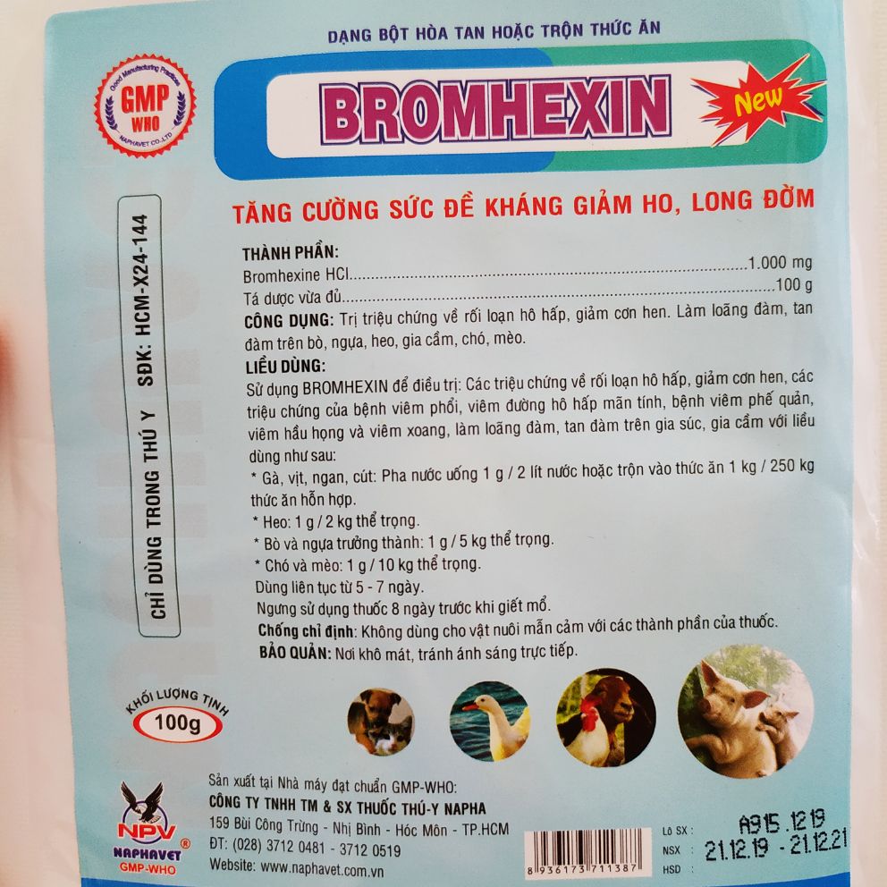 BROMHEXINE GÓI 100G