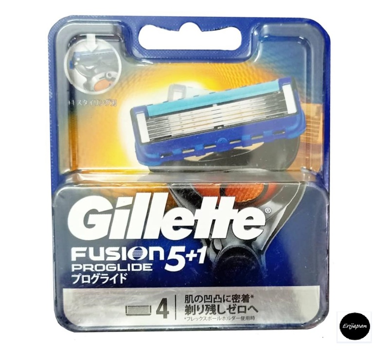 Nội địa Nhật - Vỉ 4 Lưỡi Dao Cạo Râu Gillette Fusion Proglide/Proshield (đầu cạo 5 lưỡi kép) cao cấp